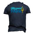Mermaid Papa Mermaid Security Party Mens Men's 3D T-Shirt Back Print Navy Blue