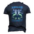 Mermaid Security Merman Swimming Men's 3D T-Shirt Back Print Navy Blue