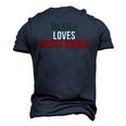 Mexico Loves South Korea Soccer Fan Men's 3D T-Shirt Back Print Navy Blue