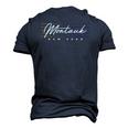 Montauk Retro Style New York Men's 3D T-Shirt Back Print Navy Blue
