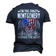 Montgomery Name Im The Crazy Montgomery Men's 3D T-shirt Back Print Navy Blue