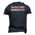 Morristown Nj New Jersey City Home Roots Retro Men's 3D T-Shirt Back Print Navy Blue