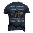 My Boyfriend Wears Combat Boots Proud Military Girlfriend T-Shirt Men's 3D Print Graphic Crewneck Short Sleeve T-shirt Navy Blue