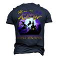 My Corgi Rides Shotgun Cool Halloween Protector Witch Dog Men's 3D Print Graphic Crewneck Short Sleeve T-shirt Navy Blue