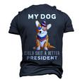 My Dog Could Shit A Better President Corgi Lover Anti Biden V2 Men's 3D Print Graphic Crewneck Short Sleeve T-shirt Navy Blue