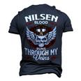 Nilsen Blood Runs Through My Veins Name Men's 3D Print Graphic Crewneck Short Sleeve T-shirt Navy Blue
