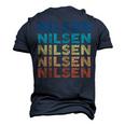 Nilsen Name Shirt Nilsen Family Name V2 Men's 3D Print Graphic Crewneck Short Sleeve T-shirt Navy Blue