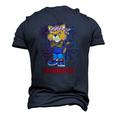 Orange Tabby Gangsta Cat Tattoos Bandana July 4Th Cat Lover Men's 3D T-Shirt Back Print Navy Blue