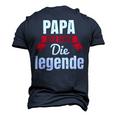 Papa Der Mann Die Legende Papa T-Shirt Fathers Day Gift Men's 3D Print Graphic Crewneck Short Sleeve T-shirt Navy Blue