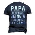 Papa Is My Name Being A Legend Is My Game Papa T-Shirt Fathers Day Gift Men's 3D Print Graphic Crewneck Short Sleeve T-shirt Navy Blue