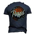 Papi Like A Grandpa Only Cooler Vintage Retro Fathers Day Men's 3D T-Shirt Back Print Navy Blue