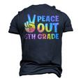 Peace Out 6Th Grade 2022 Graduate Happy Last Day Of School Men's 3D T-Shirt Back Print Navy Blue