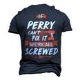 Perry Name If Perry Cant Fix It Were All Screwed Men's 3D T-shirt Back Print Navy Blue