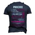 Phoenix Name Phoenix Name Men's 3D T-shirt Back Print Navy Blue
