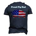 Pig 4Th Of July Cute Pig Lovers T Proud Pig Dad Men's 3D T-shirt Back Print Navy Blue
