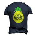 Pineapple Summer Sweet Summer Hello Break Vacation Men's 3D T-Shirt Back Print Navy Blue