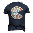 Pizza Pie And Slice Dad And Son Matching Pizza Father’S Day Men's 3D T-shirt Back Print Navy Blue