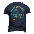 My Plants Are Rooting For Me Plant Men's 3D T-Shirt Back Print Navy Blue