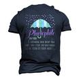 Pluviophile Definition Rainy Days And Rain Lover Men's 3D T-Shirt Back Print Navy Blue
