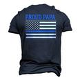 Police Officer Papa Proud Papa Men's 3D T-Shirt Back Print Navy Blue
