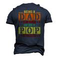 Being A Pop Is Priceless Grandpa Men's 3D T-Shirt Back Print Navy Blue