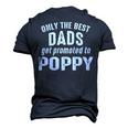 Poppy Grandpa Only The Best Dads Get Promoted To Poppy Men's 3D T-shirt Back Print Navy Blue