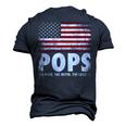 Mens Pops The Man Myth Legend Fathers Day 4Th Of July Grandpa Men's 3D T-shirt Back Print Navy Blue