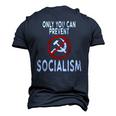 Only You Can Prevent Socialism Trump Supporters Men's 3D T-Shirt Back Print Navy Blue