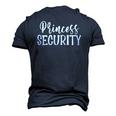 Princess Security Halloween Dad Men Matching Easy Costume Men's 3D T-Shirt Back Print Navy Blue