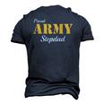 Proud Army Stepdad Fathers Day Men's 3D T-Shirt Back Print Navy Blue