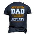 Proud Dad Of Awesome Actuary Fathers Day Men's 3D T-Shirt Back Print Navy Blue