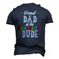 Proud Dad Of The Kindergarten Dude First Day Of School Set Men's 3D T-Shirt Back Print Navy Blue