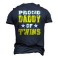 Proud Daddy Of Twins Dad Father Men's 3D T-Shirt Back Print Navy Blue