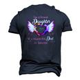 Im A Proud Daughter Of A Wonderful Dad In Heaven David 1986 2021 Angel Wings Heart Men's 3D T-Shirt Back Print Navy Blue