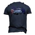 Red White Blue Tractor Usa Flag 4Th Of July Patriot Farmer Men's 3D T-shirt Back Print Navy Blue