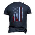 Reel Cool Bonus Dad American Flag Fishing Fathers Day Men's 3D T-Shirt Back Print Navy Blue