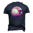 Retro 80S Vaporwave Aesthetic Tropical Sunset 90S Vaporwave Men's 3D T-Shirt Back Print Navy Blue
