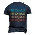Riojas Name Shirt Riojas Family Name Men's 3D Print Graphic Crewneck Short Sleeve T-shirt Navy Blue