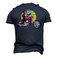 Rottweiller Dog Biker 4Th Of July Biker Dog Dad Men's 3D T-shirt Back Print Navy Blue