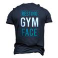 Saying Resting Gym Face Men's 3D T-Shirt Back Print Navy Blue