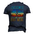 Science Its Like Magic But Real Vintage Retro Men's 3D T-Shirt Back Print Navy Blue