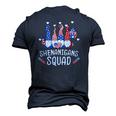 Shenanigans Squad 4Th Of July Gnomes Usa Independence Day Men's 3D T-Shirt Back Print Navy Blue