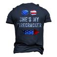 Mens Shes My Firecracker His And Hers 4Th July Matching Couples Men's 3D T-shirt Back Print Navy Blue