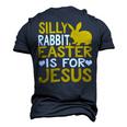 Silly Rabbit Easter Is For Jesus Funny Christian Religious Saying Quote 21M17 Men's 3D Print Graphic Crewneck Short Sleeve T-shirt Navy Blue