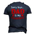 Sorry Boys Dad Is My Valentines Hearts Love Daddy Girl Men's 3D T-Shirt Back Print Navy Blue