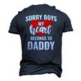 Sorry Boys My Heart Belongs To Daddy Kids Valentines Men's 3D T-Shirt Back Print Navy Blue