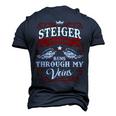 Steiger Name Shirt Steiger Family Name V2 Men's 3D Print Graphic Crewneck Short Sleeve T-shirt Navy Blue