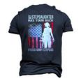 My Stepdaughter Has Your Back Proud Army Stepdad Men's 3D T-Shirt Back Print Navy Blue