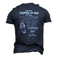 To My Stepped Up Dad His Name Men's 3D T-Shirt Back Print Navy Blue
