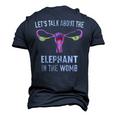 Lets Talk About The Elephant In The Womb Men's 3D T-Shirt Back Print Navy Blue